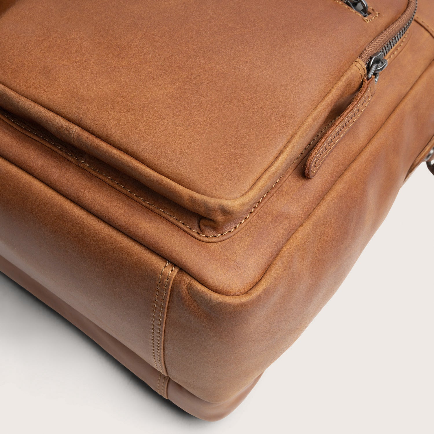 Sacoche Ordinateur en Cuir Cognac Misha