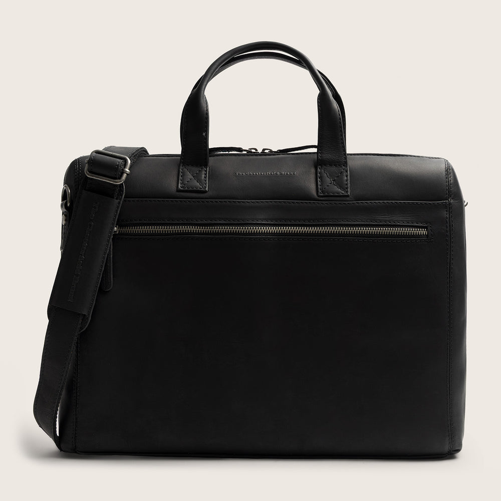Leren Laptoptas Zwart Levanto