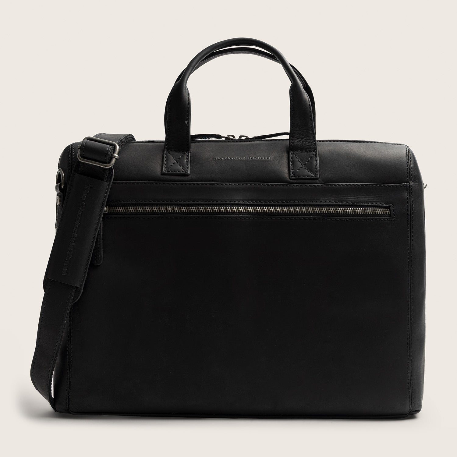 Sacoche Ordinateur en Cuir Noir Levanto
