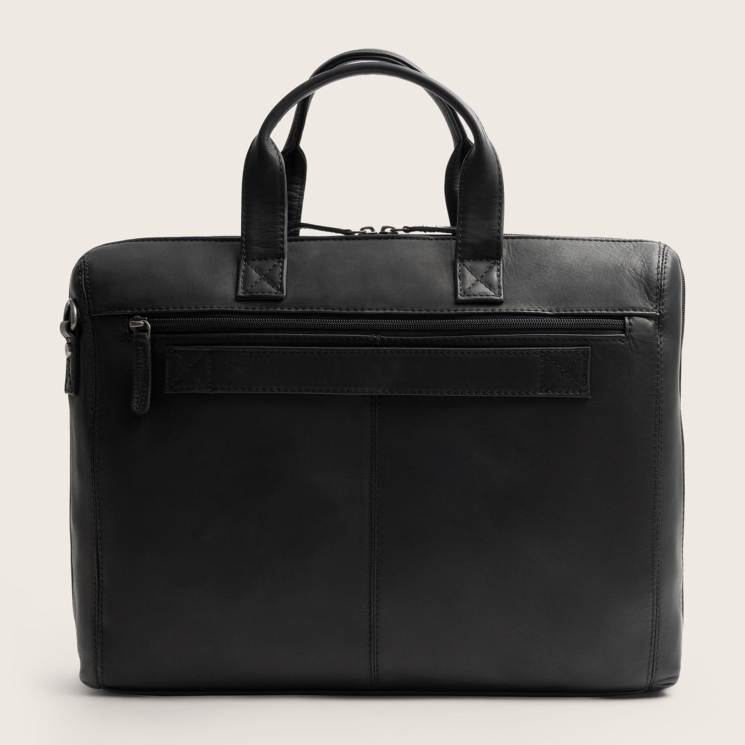 Sacoche Ordinateur en Cuir Noir Levanto