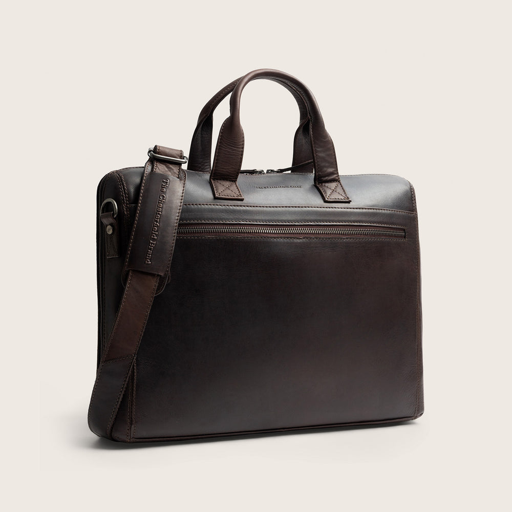 Leather Laptop Bag Brown Levanto