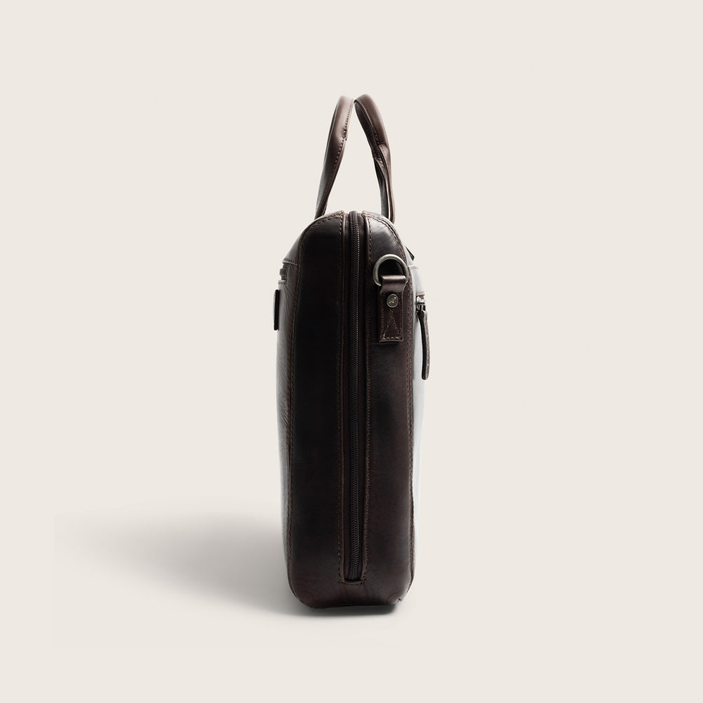 Leather Laptop Bag Brown Levanto