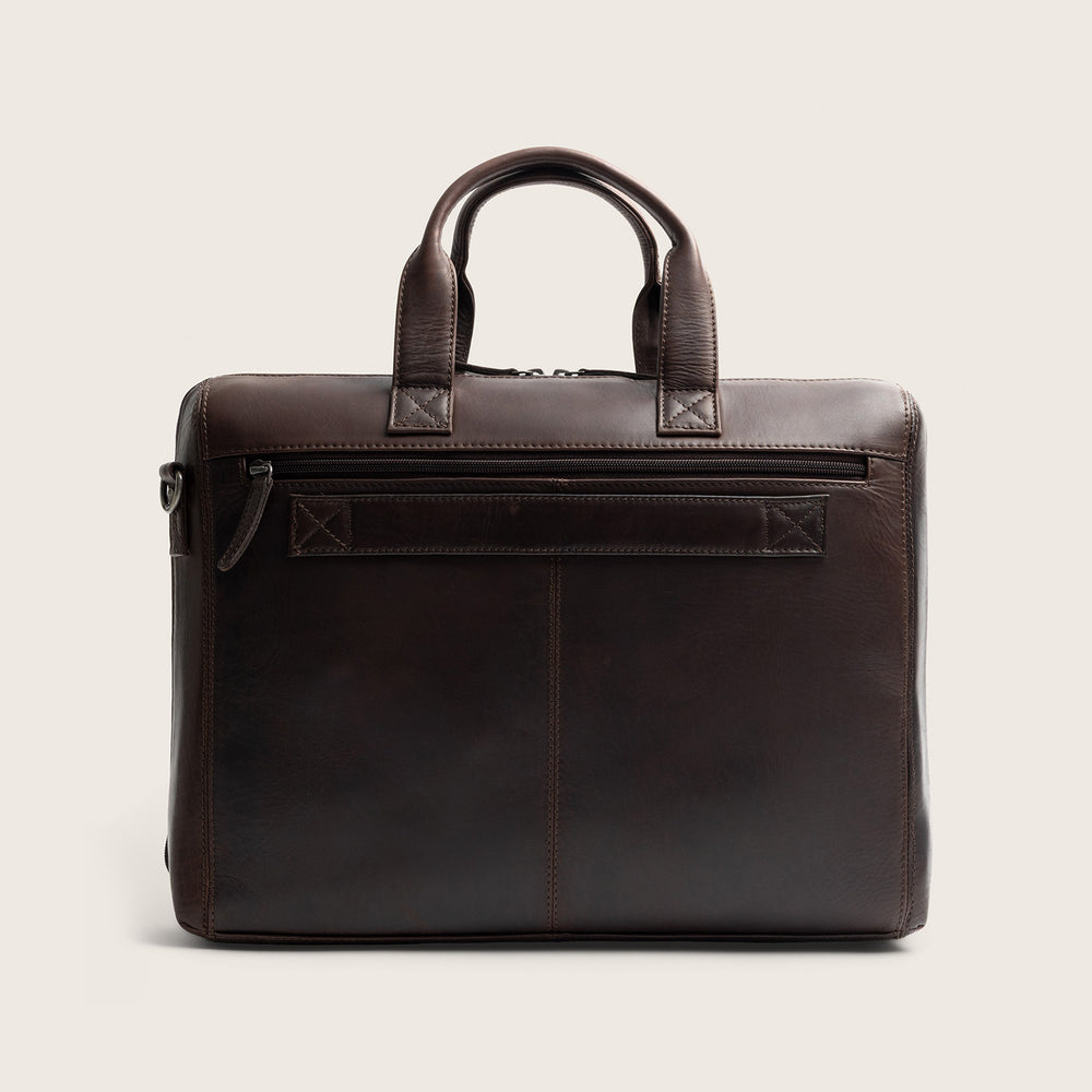Leather Laptop Bag Brown Levanto