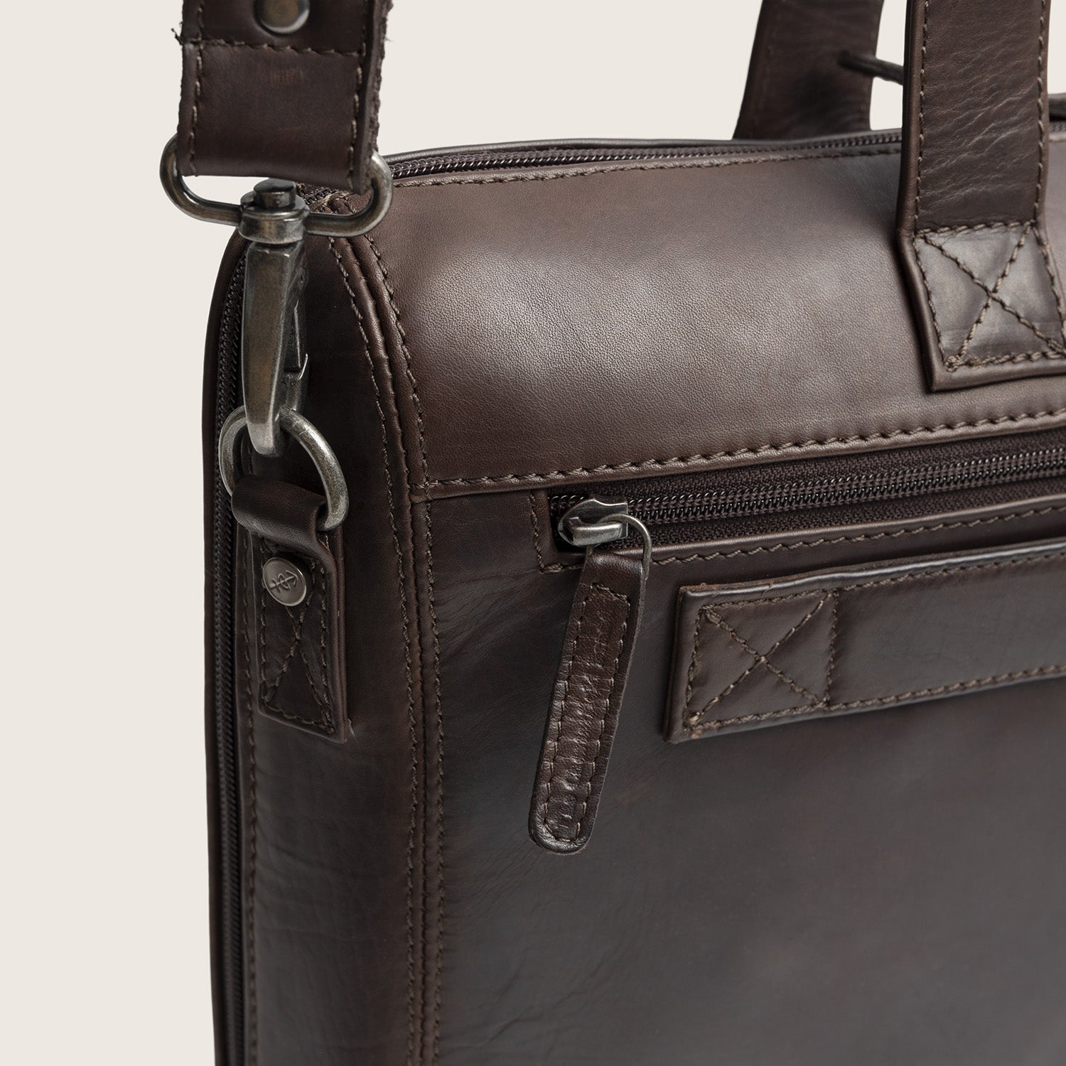 Sacoche Ordinateur en Cuir Marron Levanto