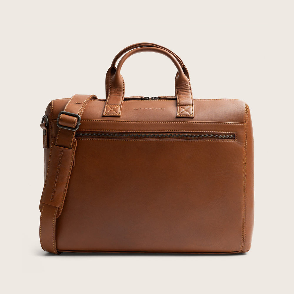 Leather Laptop Bag Cognac Levanto