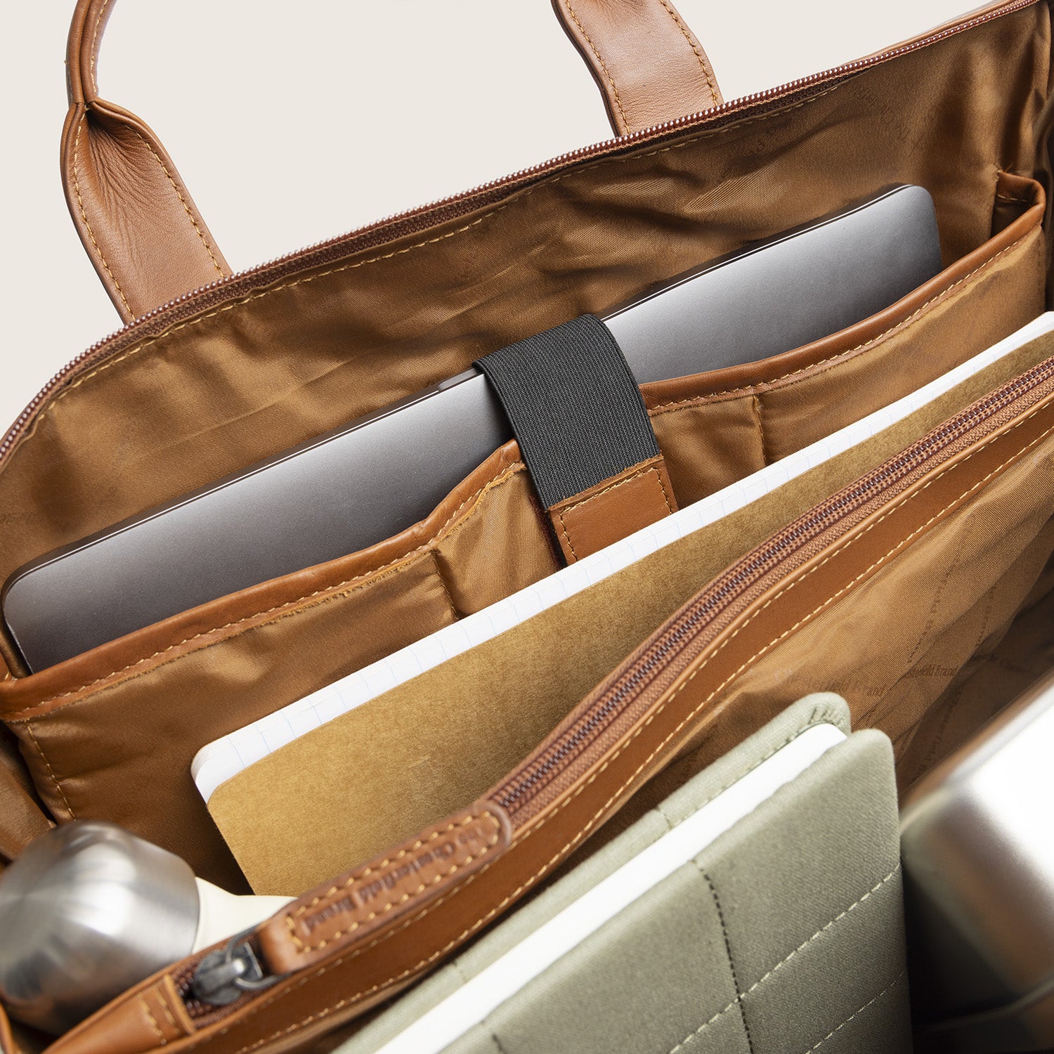 Leder Laptoptasche Cognac Levanto