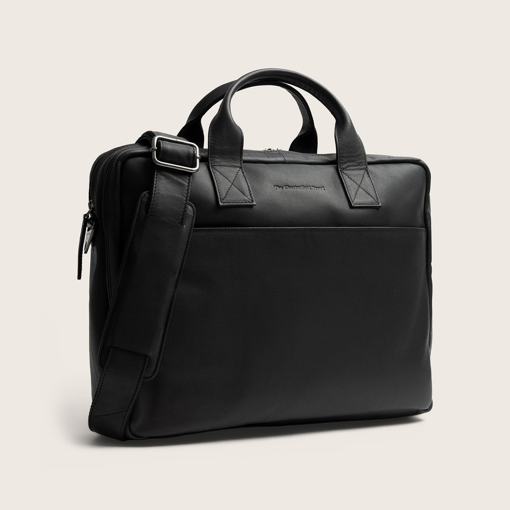 Leder Laptoptasche Schwarz Frazer