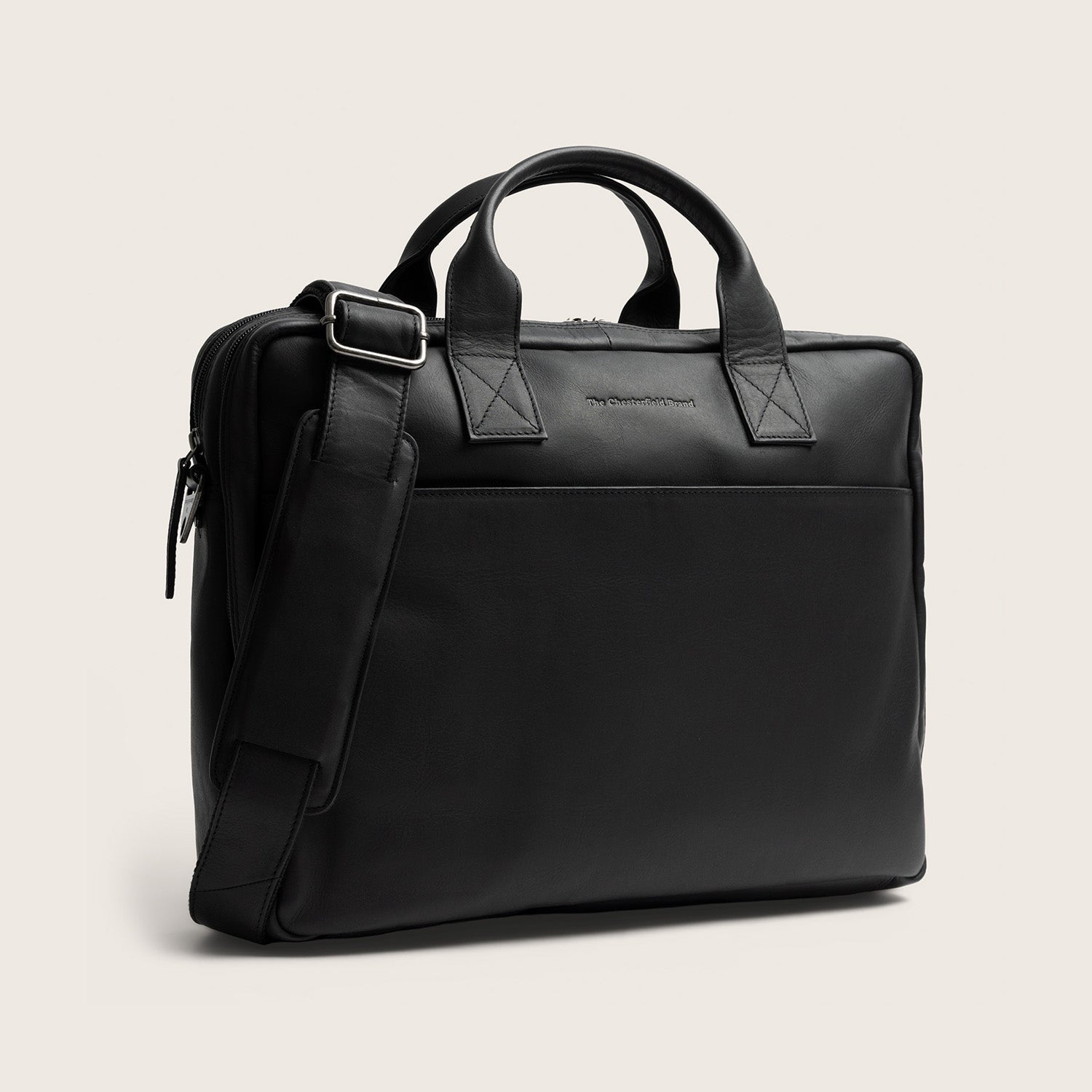 Sacoche Ordinateur en Cuir Noir Frazer