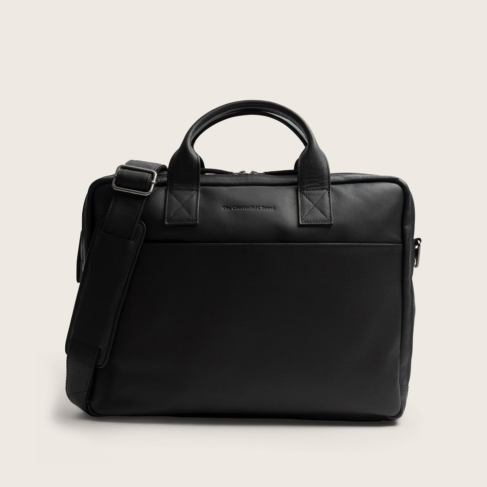 Leder Laptoptasche Schwarz Frazer