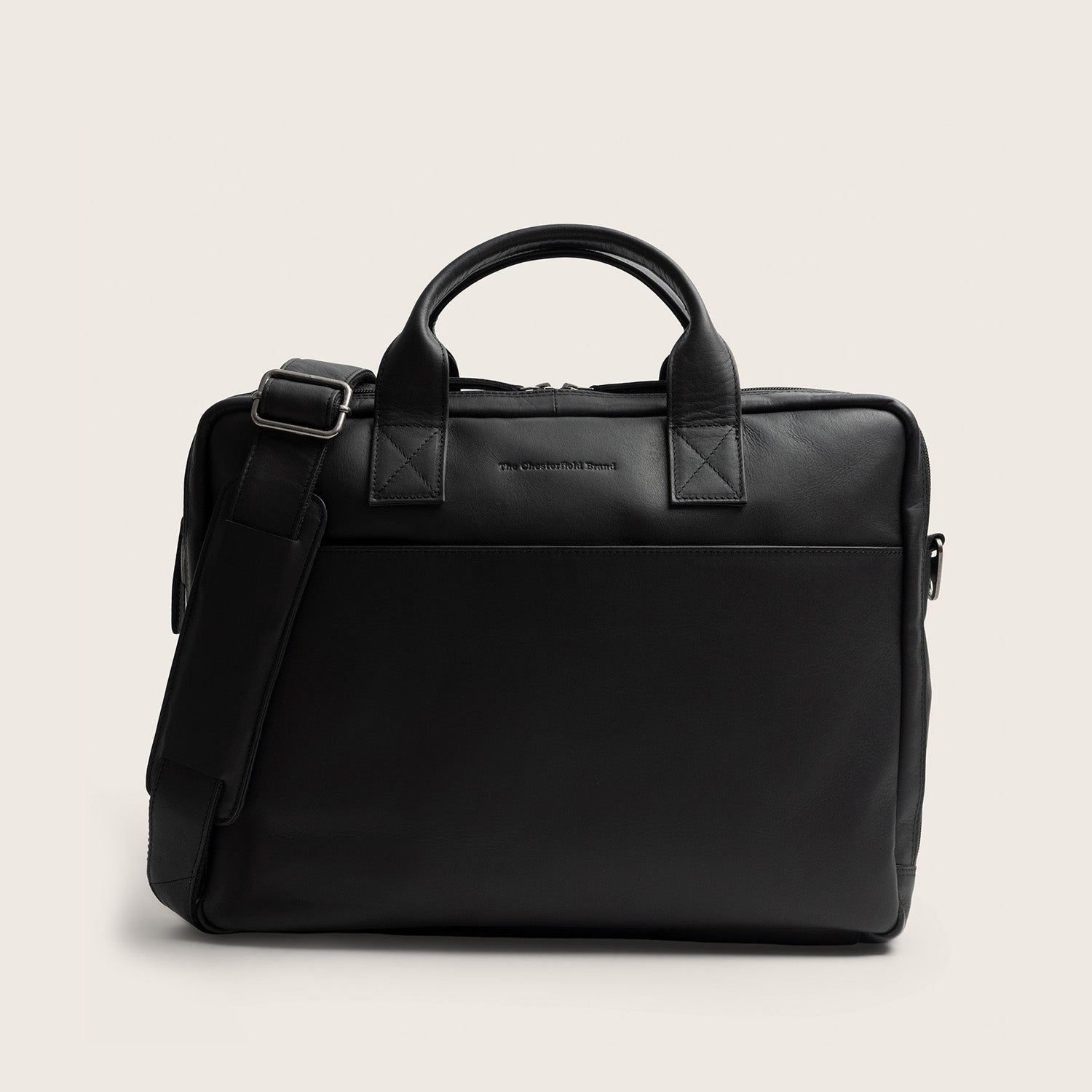 Sacoche Ordinateur en Cuir Noir Frazer