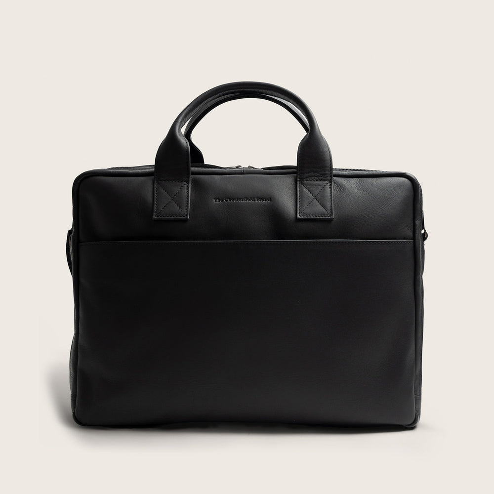 Leder Laptoptasche Schwarz Frazer