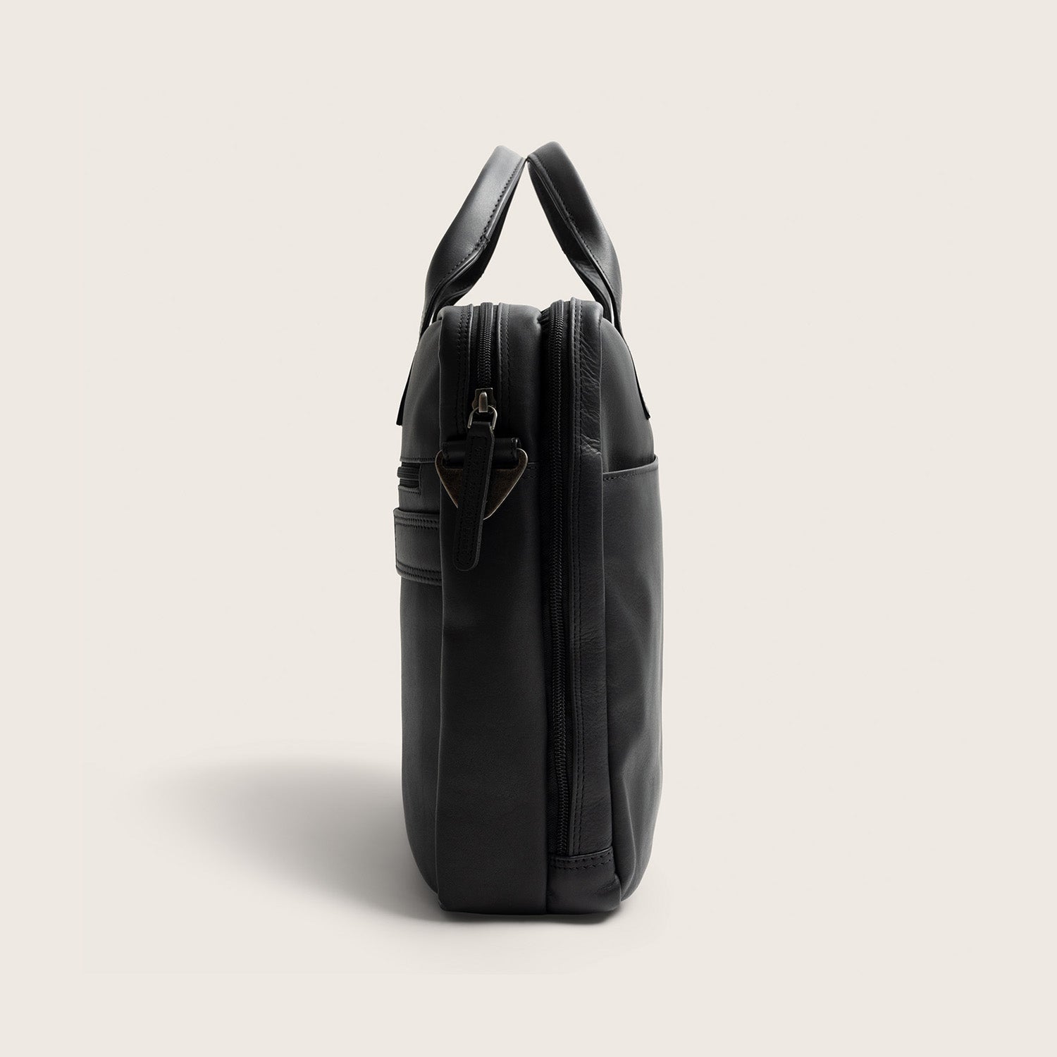Sacoche Ordinateur en Cuir Noir Frazer