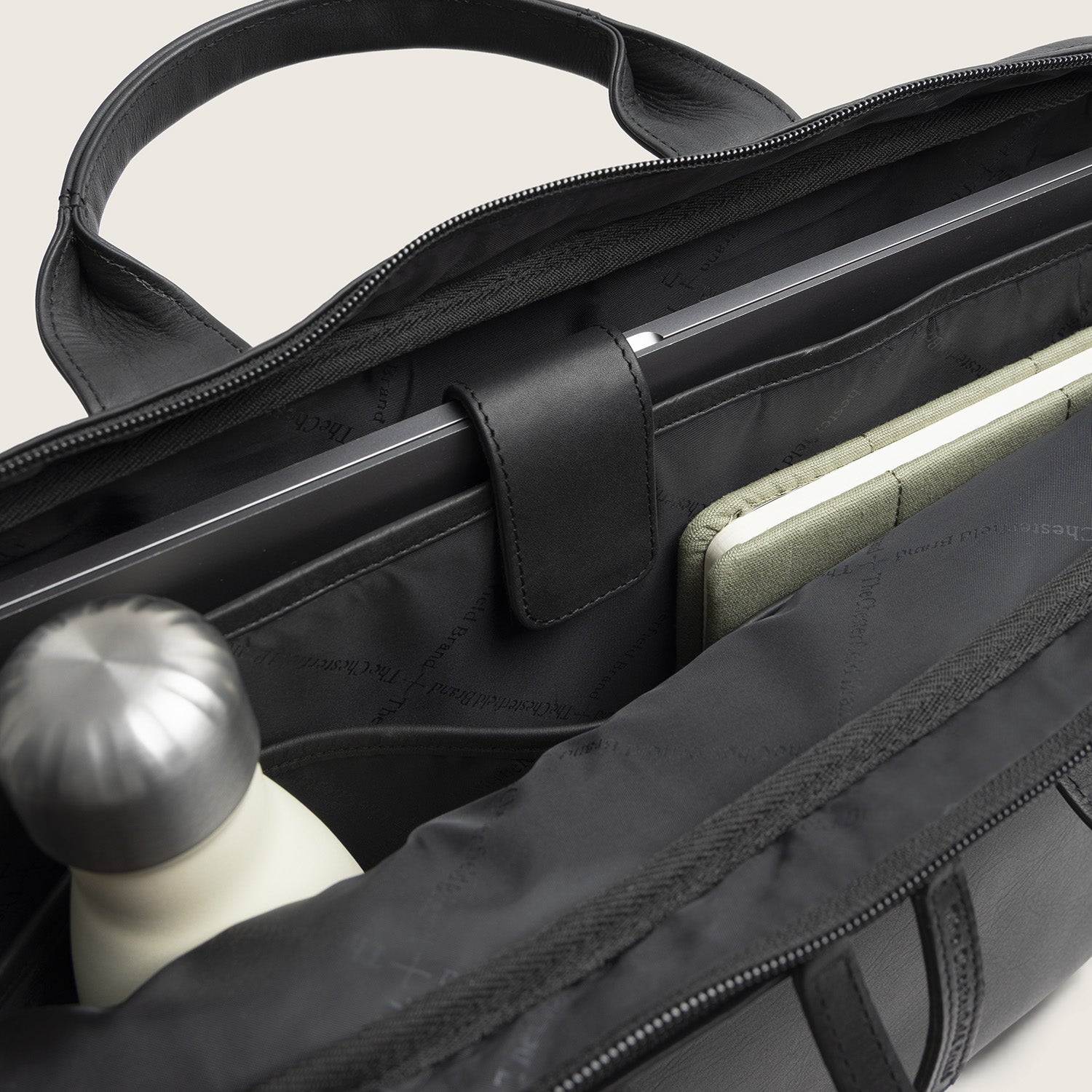 Leren Laptoptas Zwart Frazer