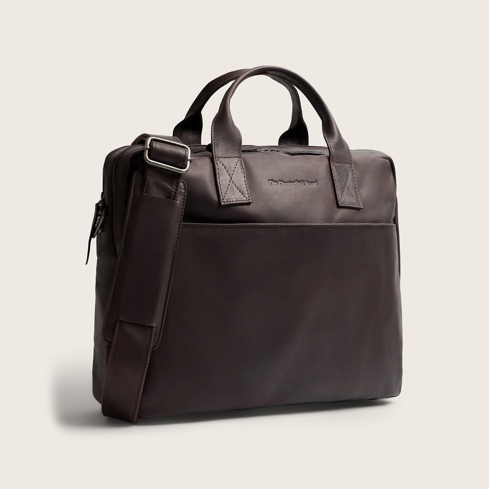 Leder Laptoptasche Braun Frazer