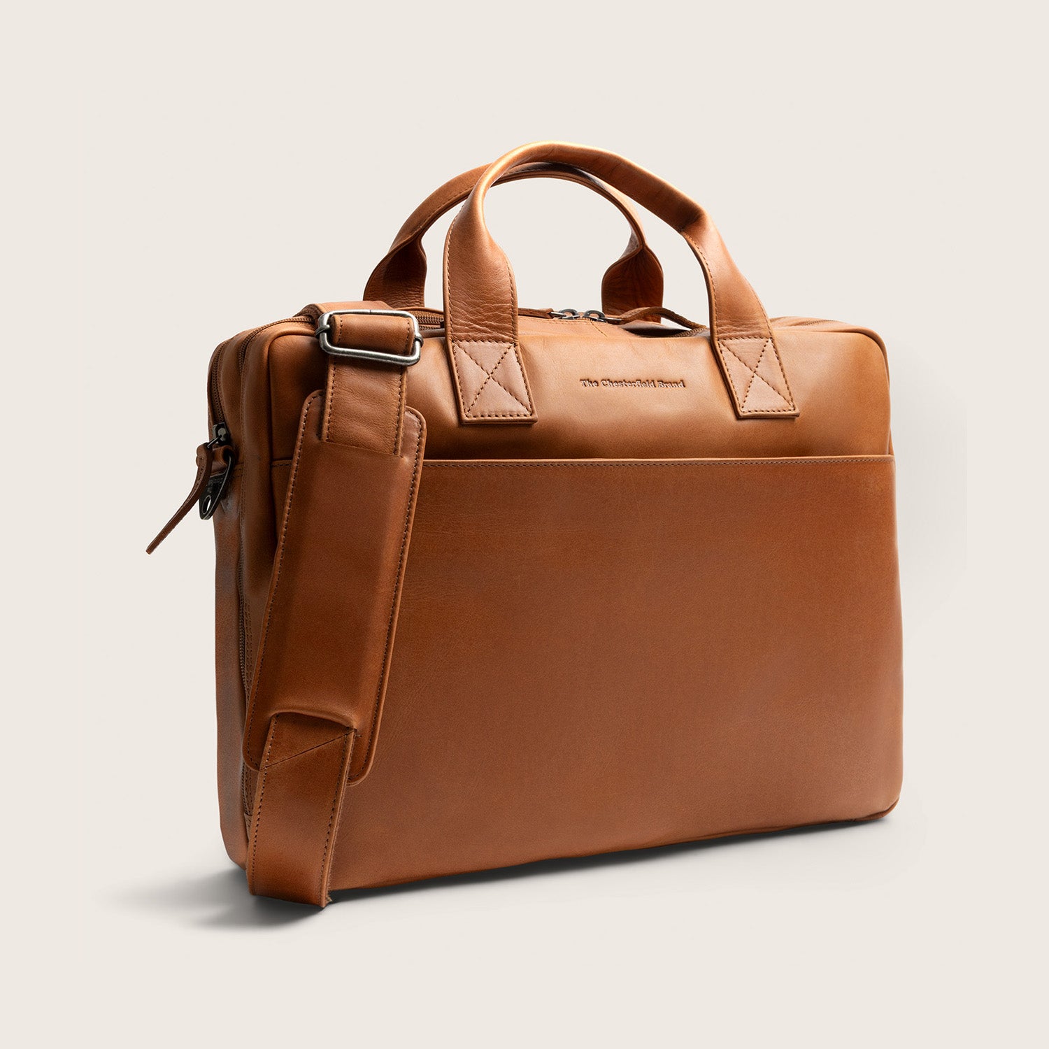 Leder Laptoptasche Cognac Frazer