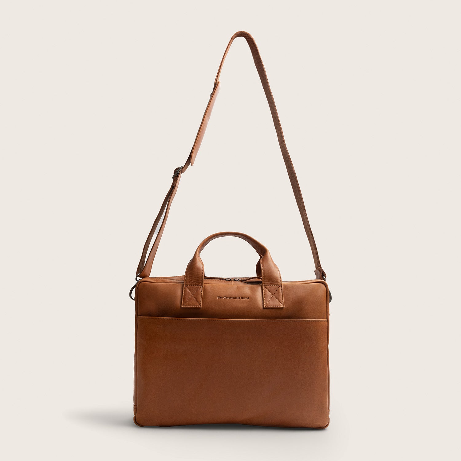Leder Laptoptasche Cognac Frazer