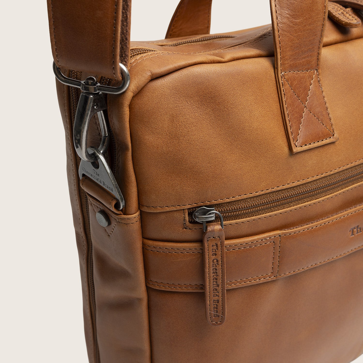 Leder Laptoptasche Cognac Frazer