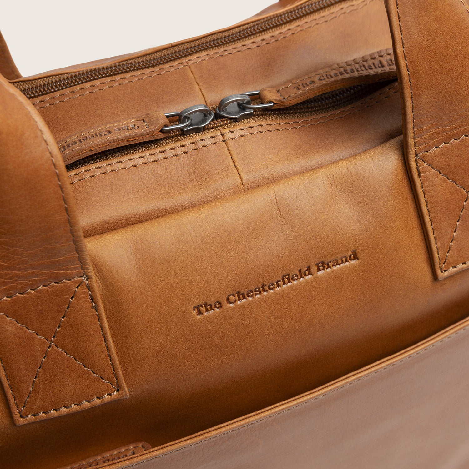 Leder Laptoptasche Cognac Frazer
