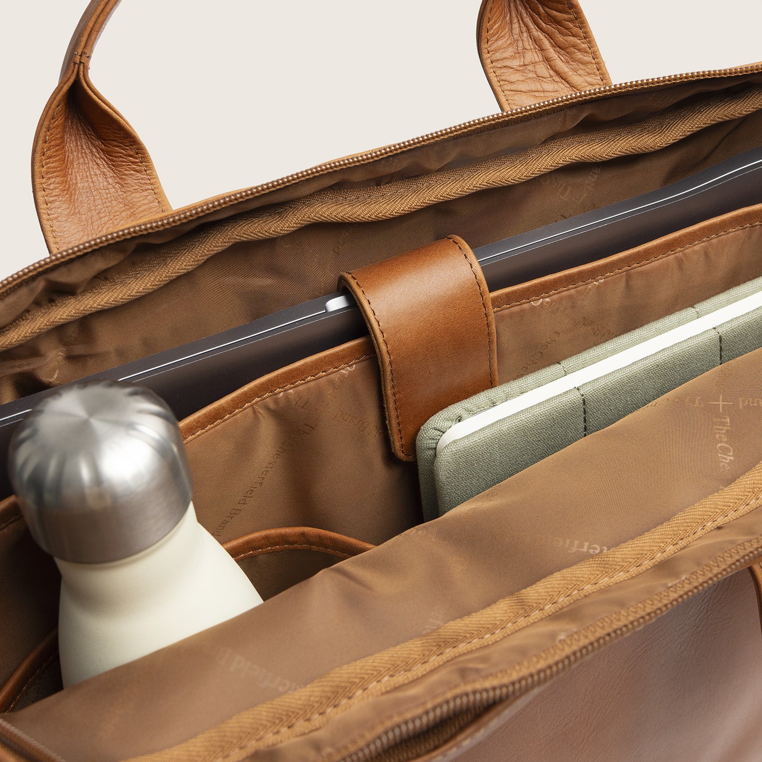 Leder Laptoptasche Cognac Frazer