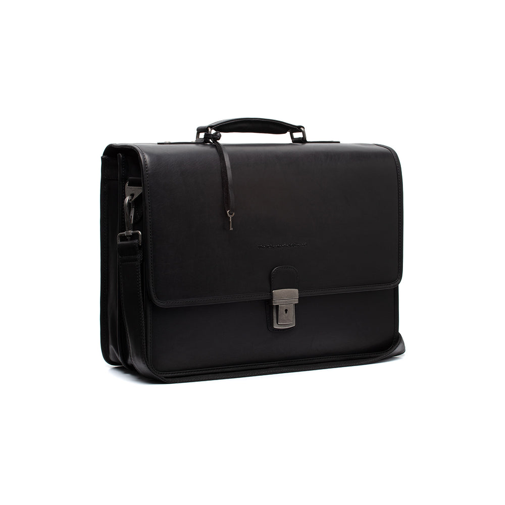 Leather Briefcase Black Glenwood