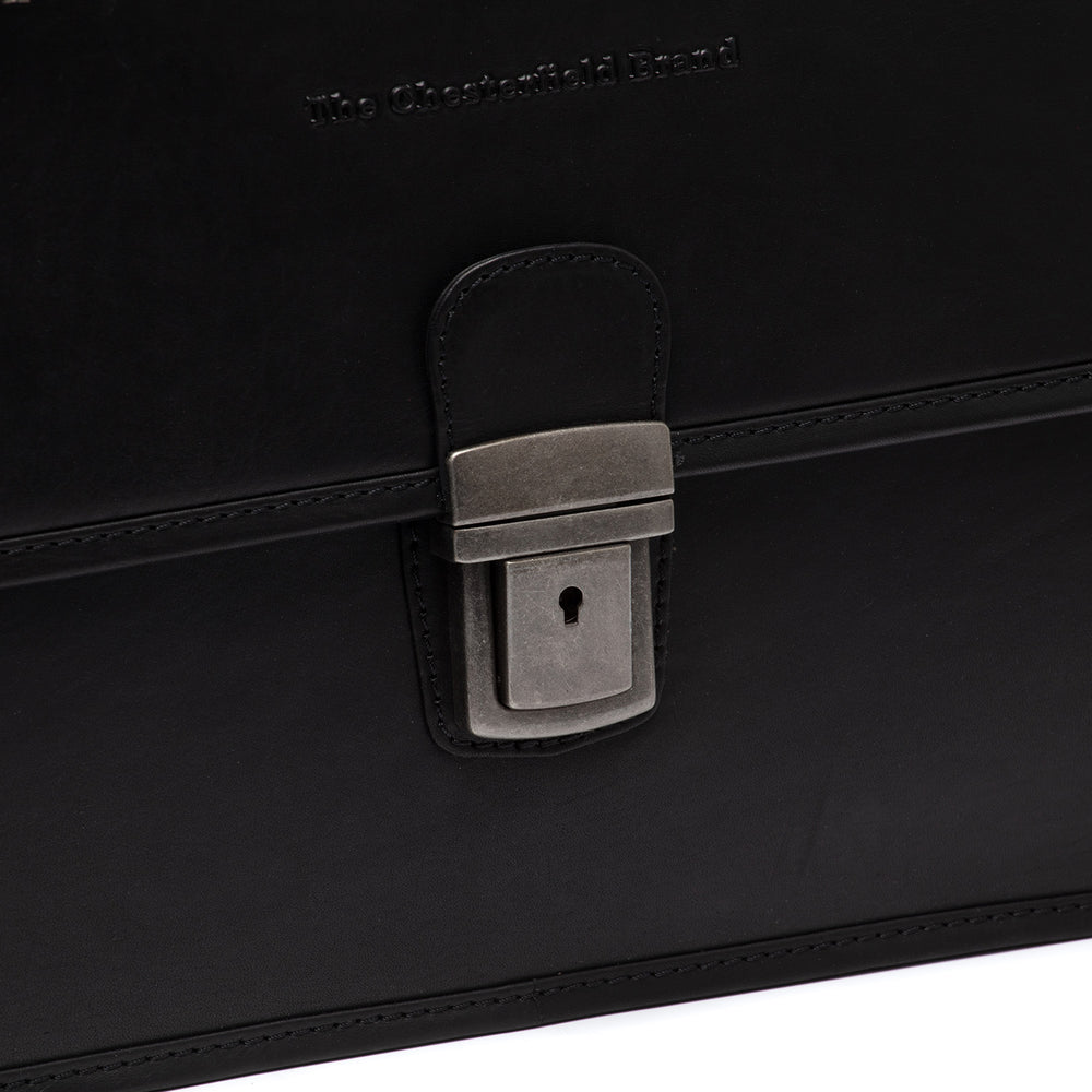 Leather Briefcase Black Glenwood