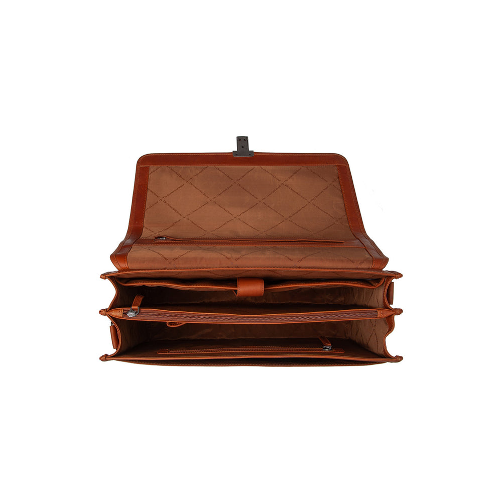 Leder Aktentasche Cognac Glenwood