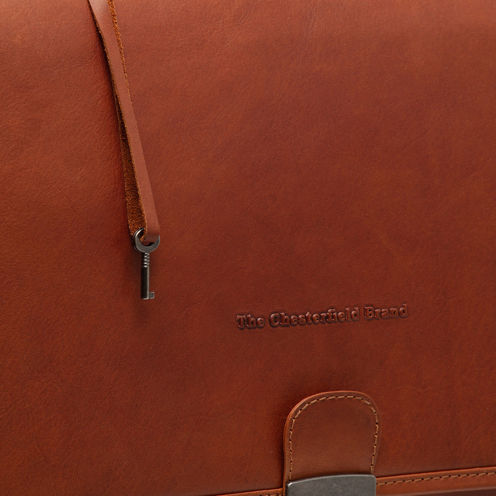 Leder Aktentasche Cognac Glenwood