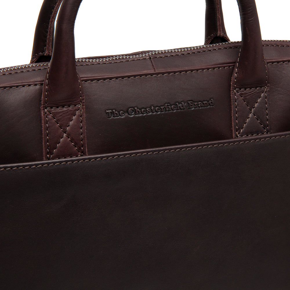 Leather Laptop Bag Brown Tilbury