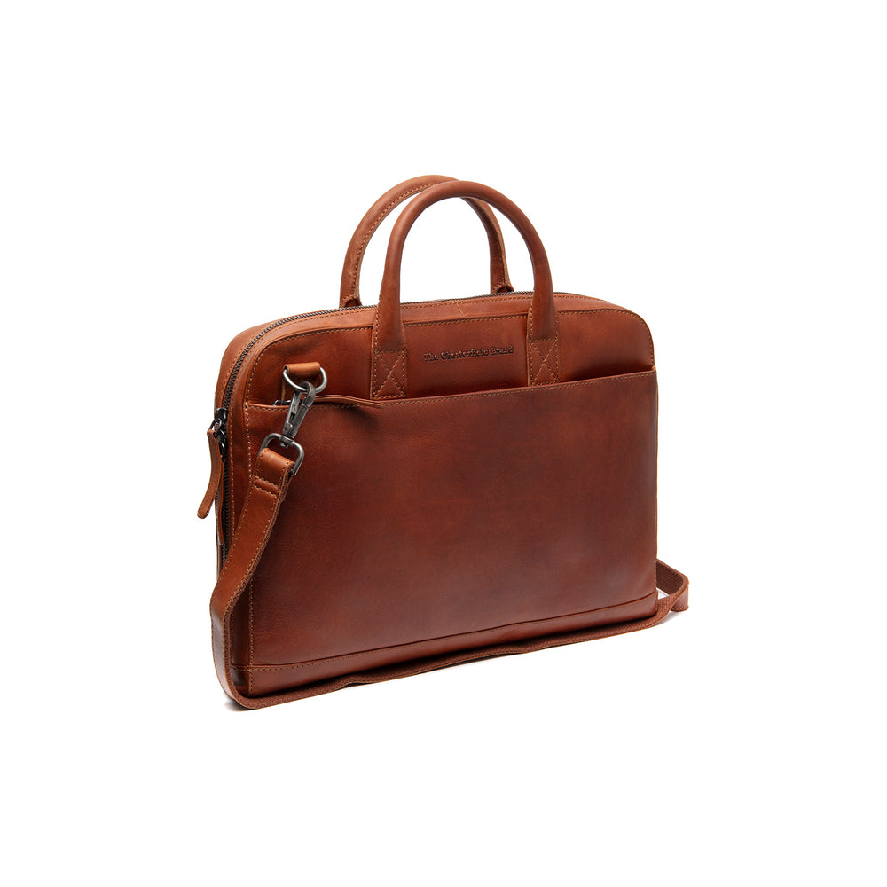 Leather Laptop Bag Cognac Tilbury