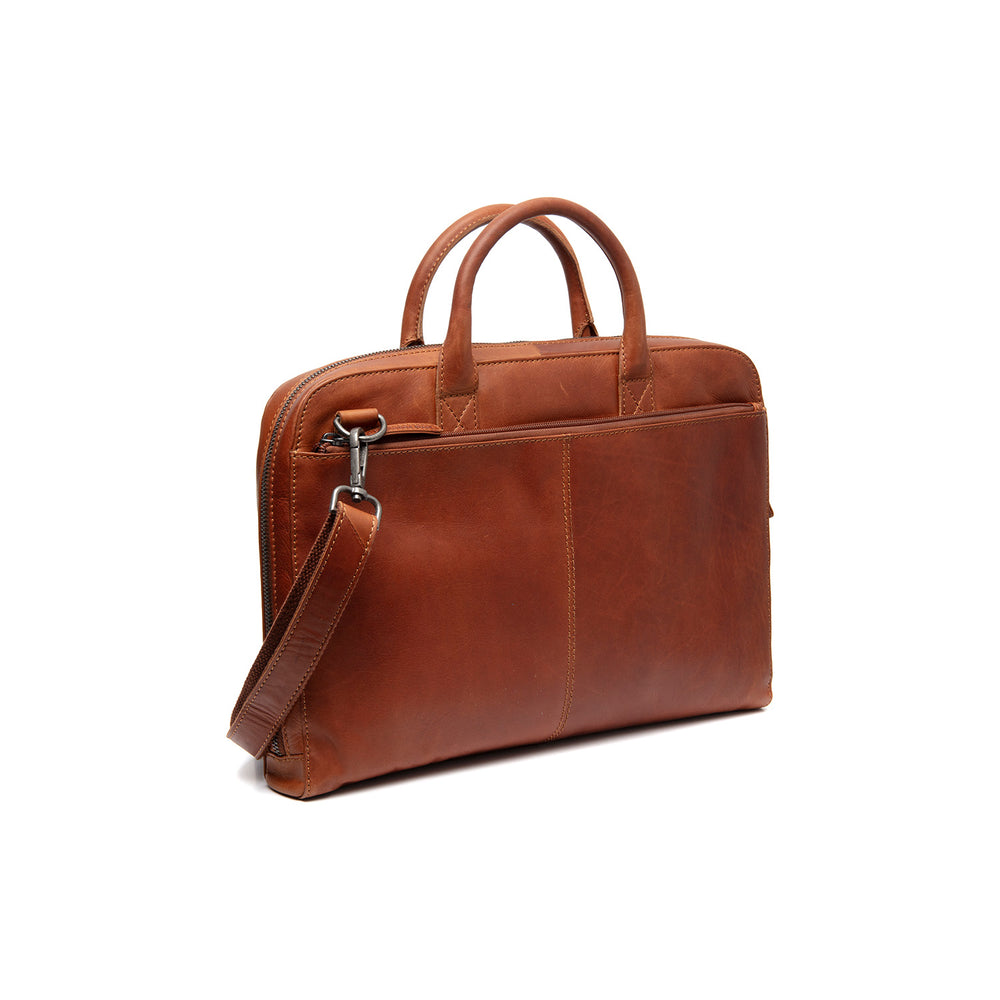 Leather Laptop Bag Cognac Tilbury