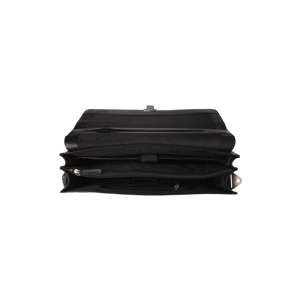 Leder Aktentasche Schwarz Salvatore