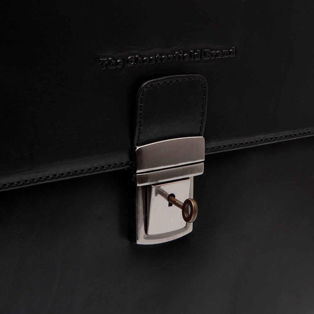 Leder Aktentasche Schwarz Salvatore