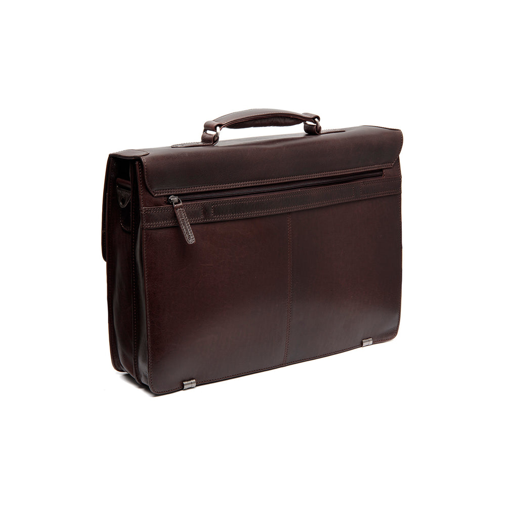 Leather Briefcase Brown Salvatore