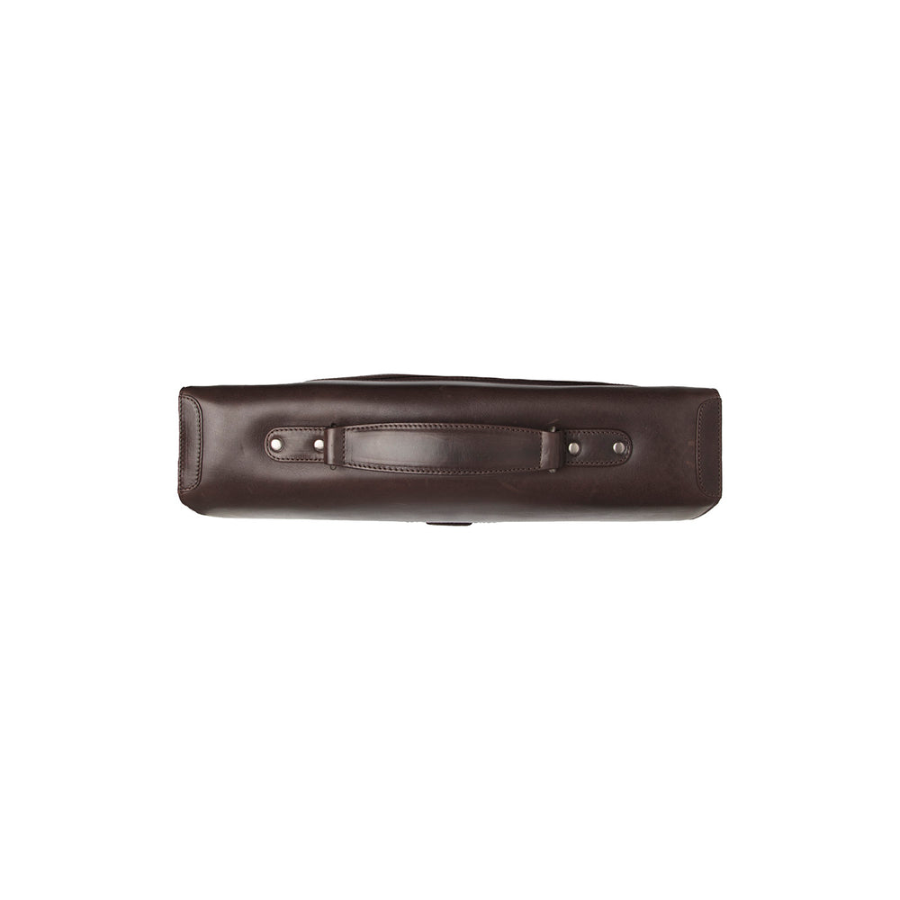 Leather Briefcase Brown Salvatore
