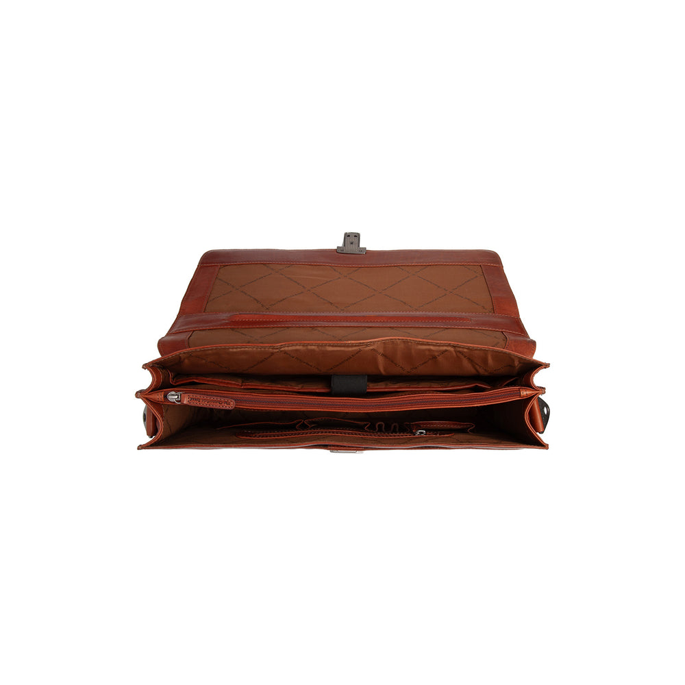 Leder Aktentasche Cognac Salvatore