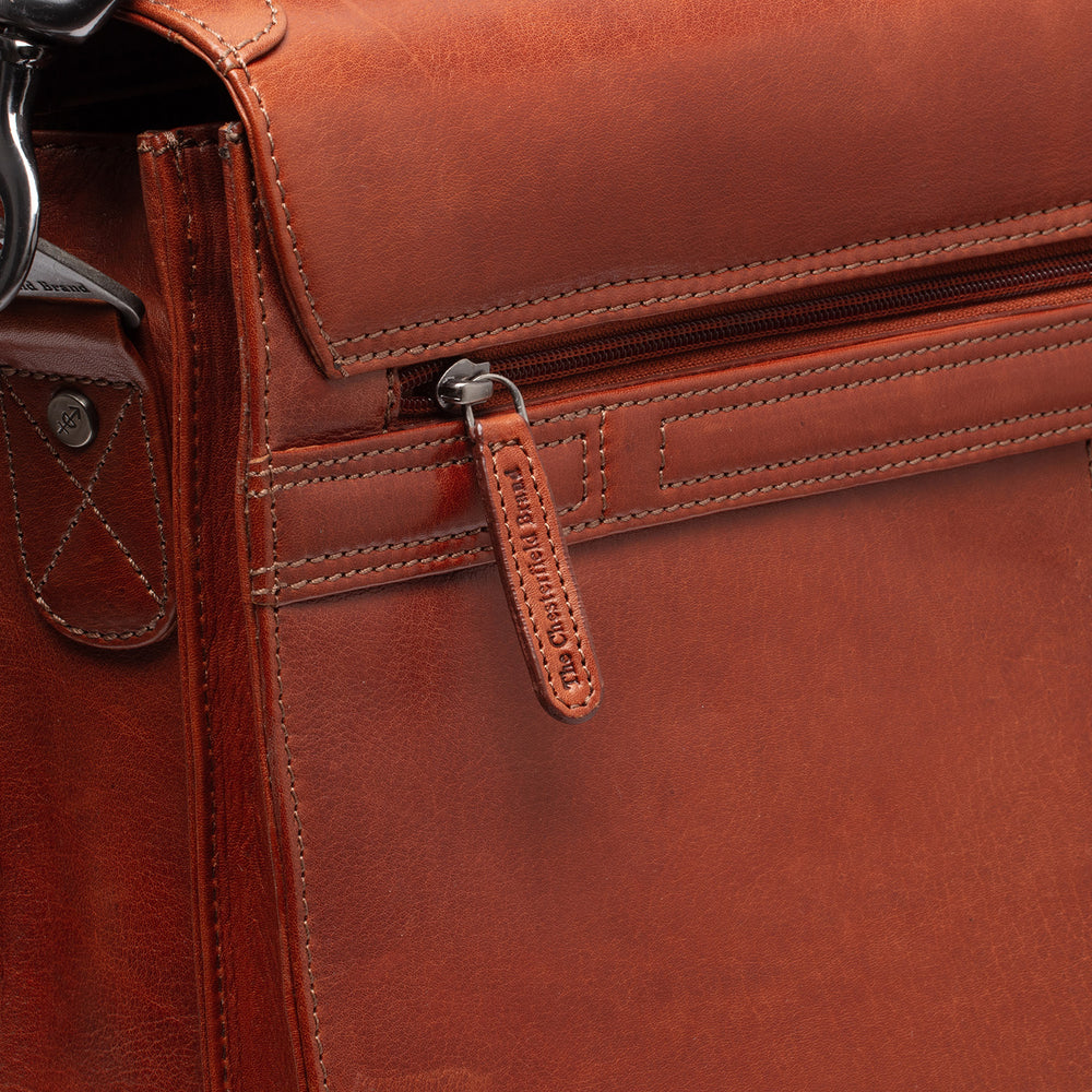 Leder Aktentasche Cognac Salvatore