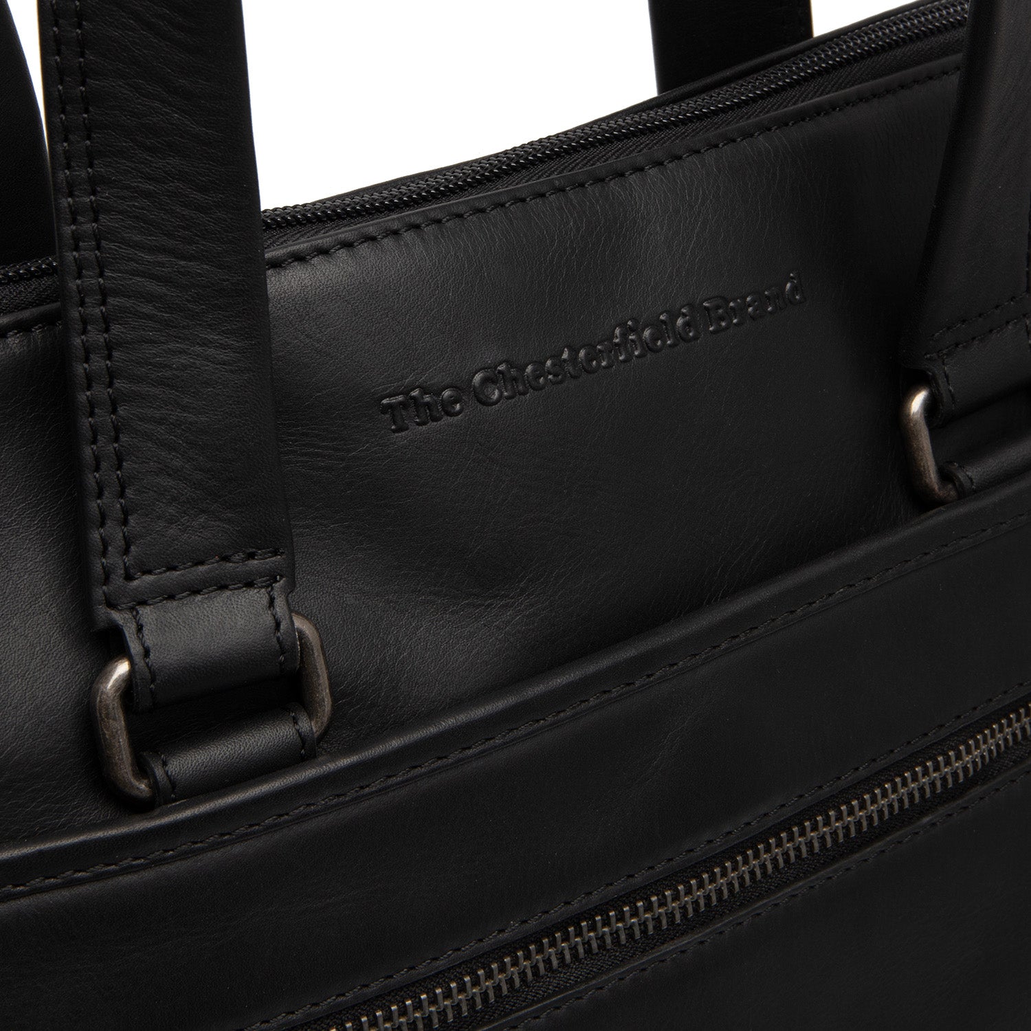 Leather Laptop Bag Black Elvas