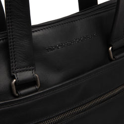Leather Laptop Bag Black Elvas