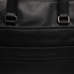 Leather Laptop Bag Black Elvas