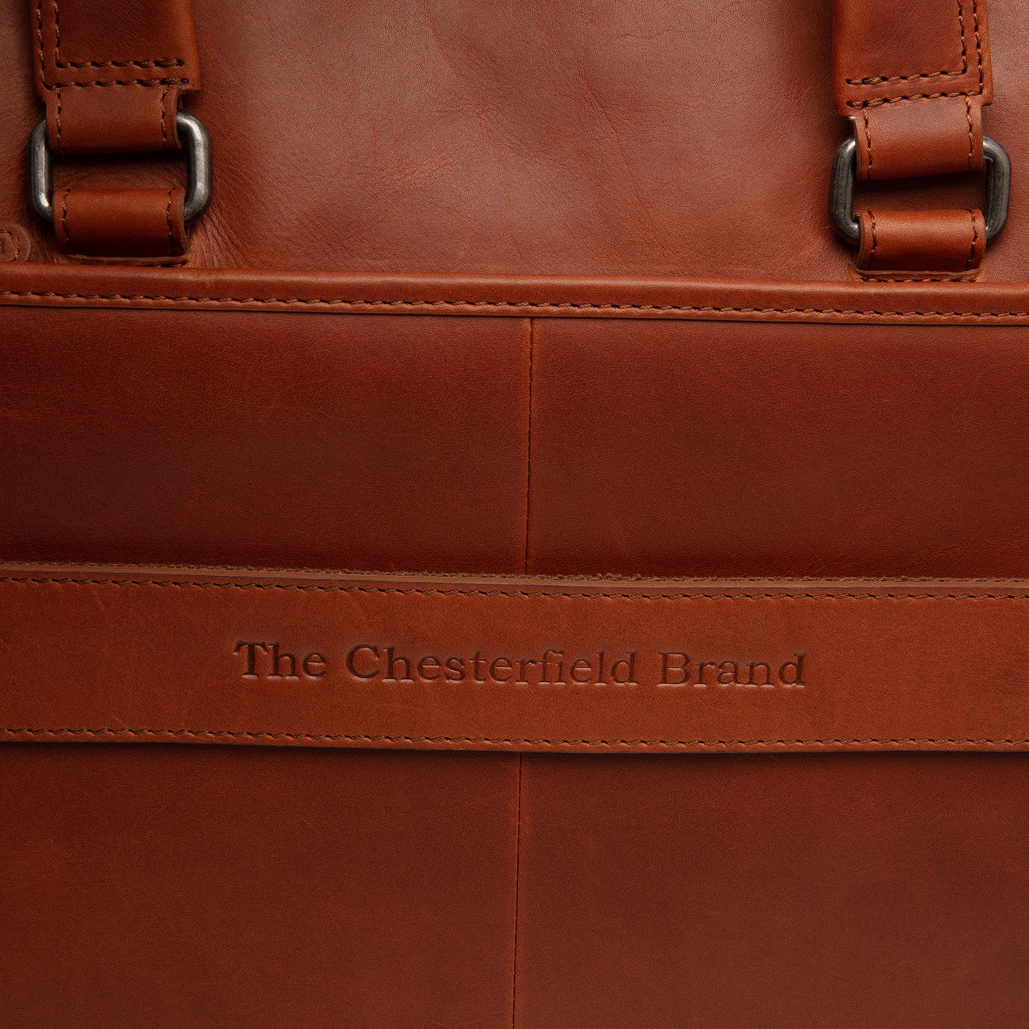 Leather Laptop Bag Cognac Elvas
