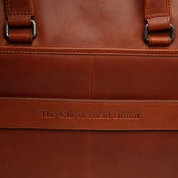 Leather Laptop Bag Cognac Elvas
