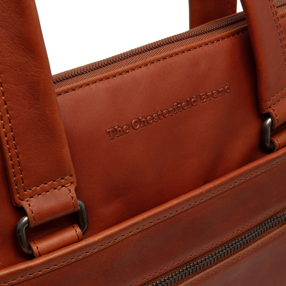 Sacoche Ordinateur en Cuir Cognac Elvas