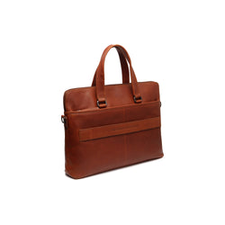 Leather Laptop Bag Cognac Elvas