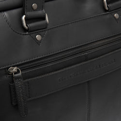 Leren Laptop Bag Zwart Montara