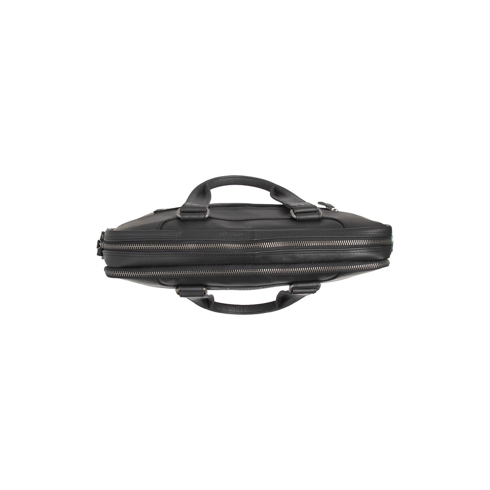 Leather Laptop Bag Black Montara