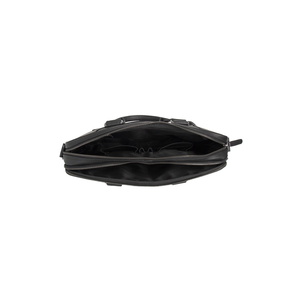 Leather Laptop Bag Black Montara
