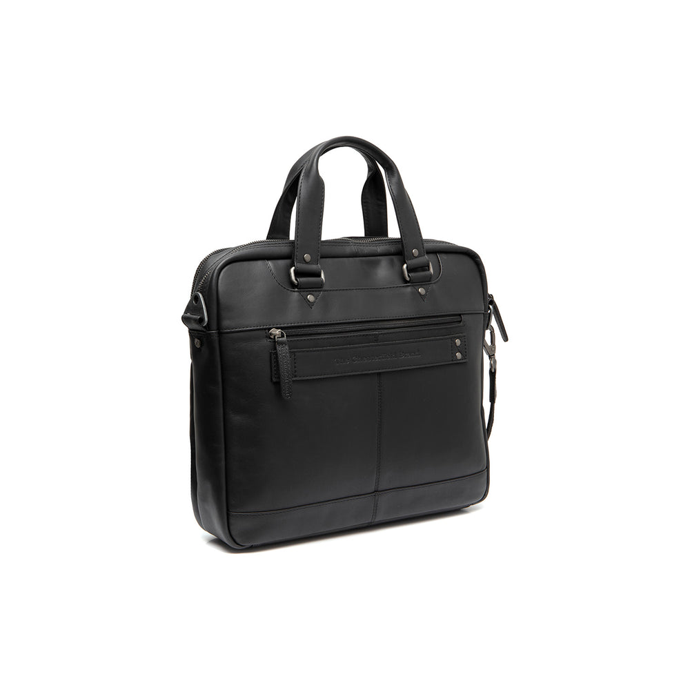 Leather Laptop Bag Black Montara