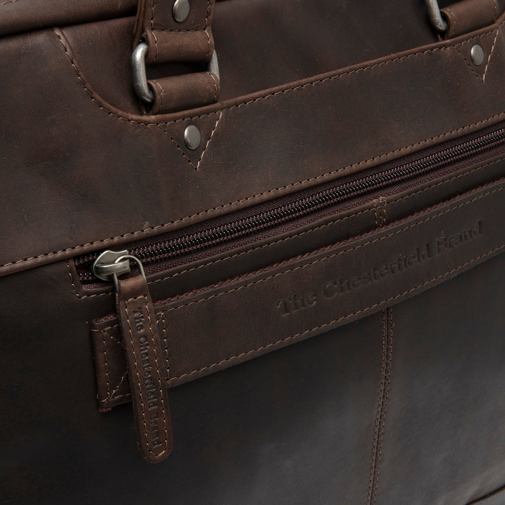 Leather Laptop Bag Brown Montara