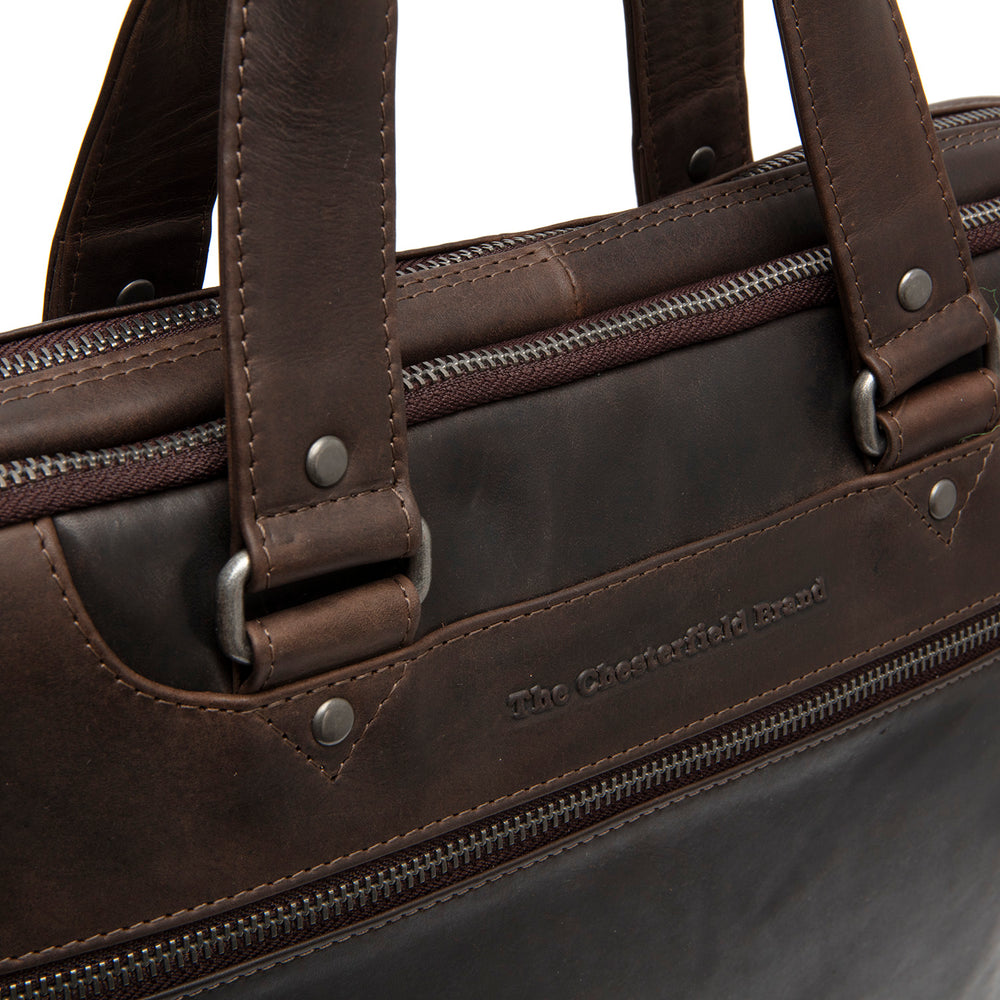 Leather Laptop Bag Brown Montara