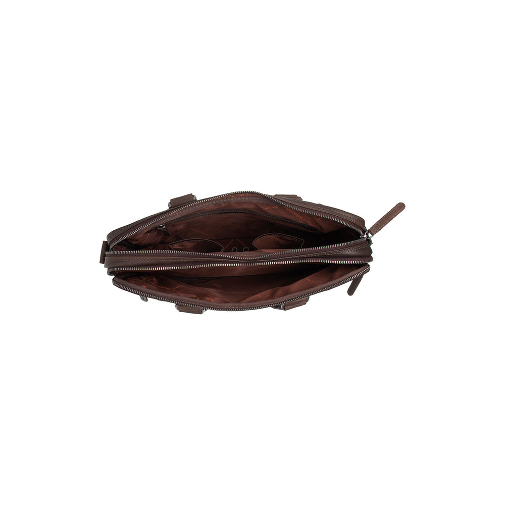 Leather Laptop Bag Brown Montara
